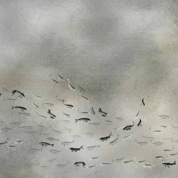 Papier peint panoramique Koi Gold&Silver