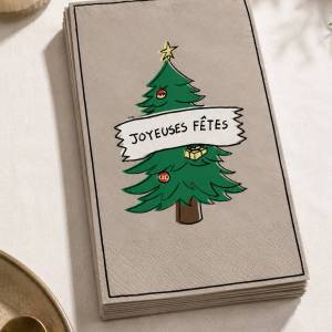 Lot de serviette Papier rectangle Sapin