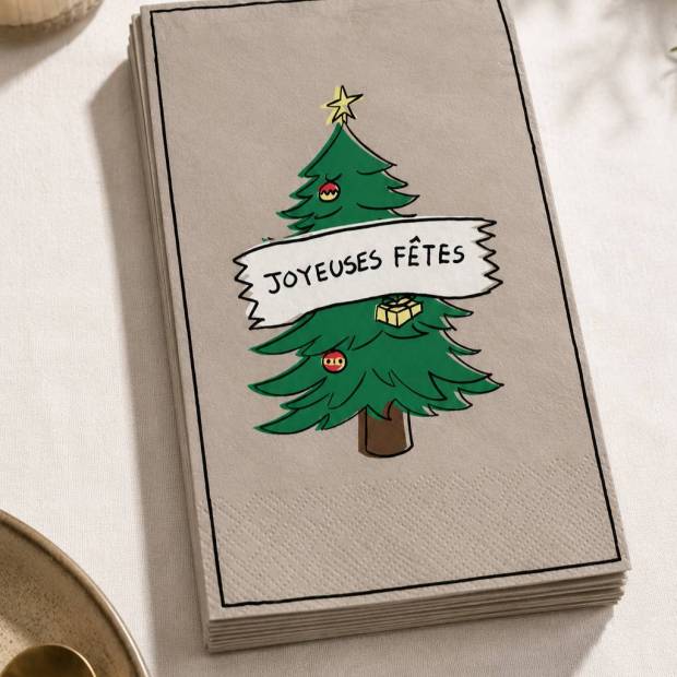 Lot de serviette Papier rectangle Sapin