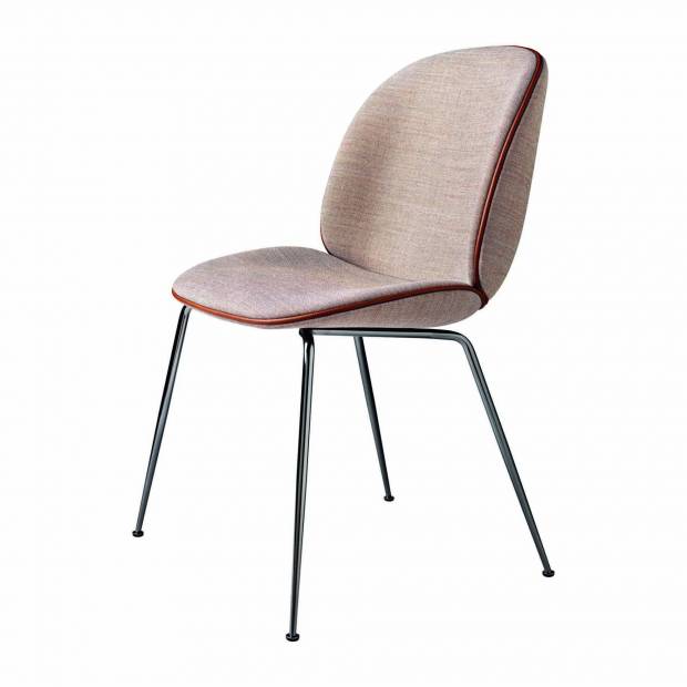Chaise Beetle Dining Fully Upholstered Chrome Base